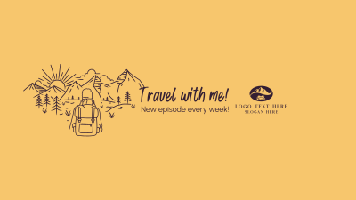 Travel with me! YouTube cover (channel art) Image Preview