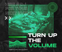 Volume Up Hire DJ Facebook Post Design
