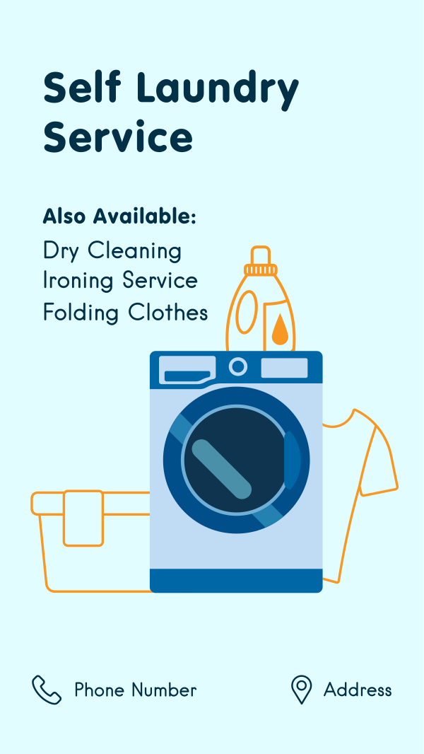 Self Laundry Cleaning Instagram Story Design Image Preview