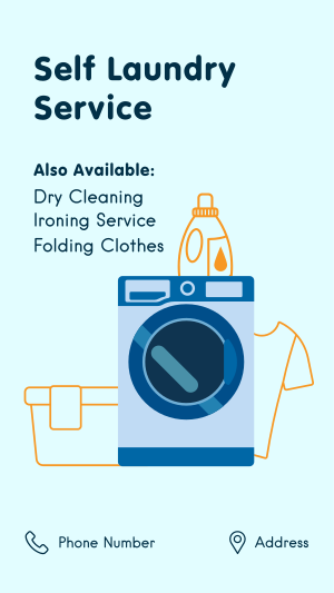 Self Laundry Cleaning Instagram story Image Preview