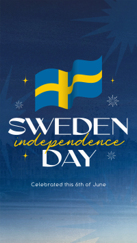 Modern Sweden Independence Day Instagram Story Design