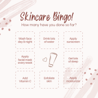 Skincare Tips Bingo Instagram Post Design