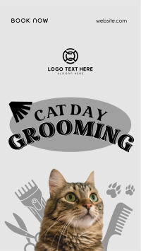 Cat Day Grooming YouTube short Image Preview