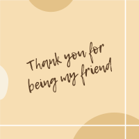 Thank you friend greeting Instagram post Image Preview