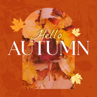 Hello There Autumn Greeting Instagram Post Design