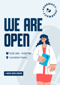 Open Pharmacy Poster Design