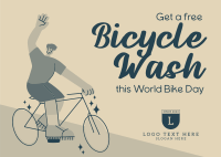 Bike Wash Postcard Design