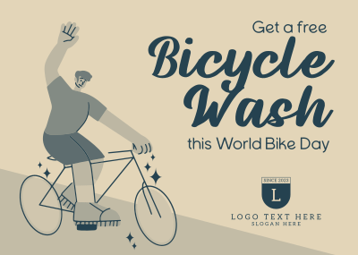 Bike Wash Postcard Image Preview
