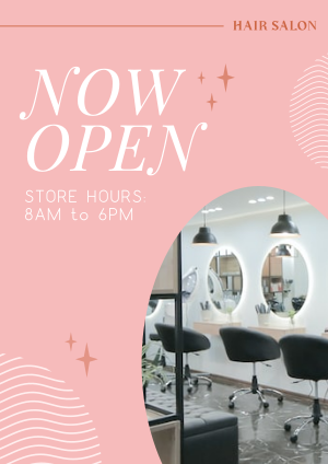 Hair Salon is Open Flyer Image Preview