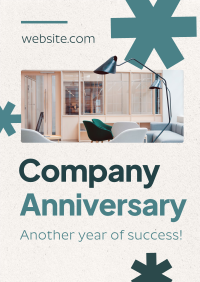 Minimalist Company Anniversary Poster Preview