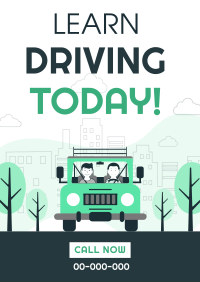 Driving Lesson Program Poster Design