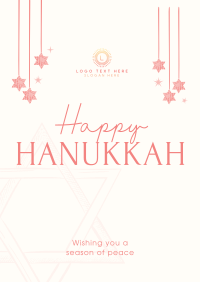 Simple Hanukkah Greeting Poster Image Preview