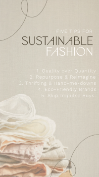 Chic Sustainable Fashion Tips Instagram reel Image Preview