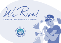 Celebrating Women's Equality  Postcard Design