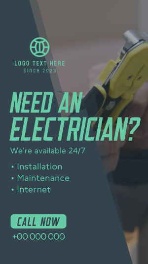 Electrical Maintenance Handyman Instagram story Image Preview