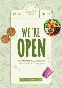 Vegan Monoline  Now Open Poster Image Preview