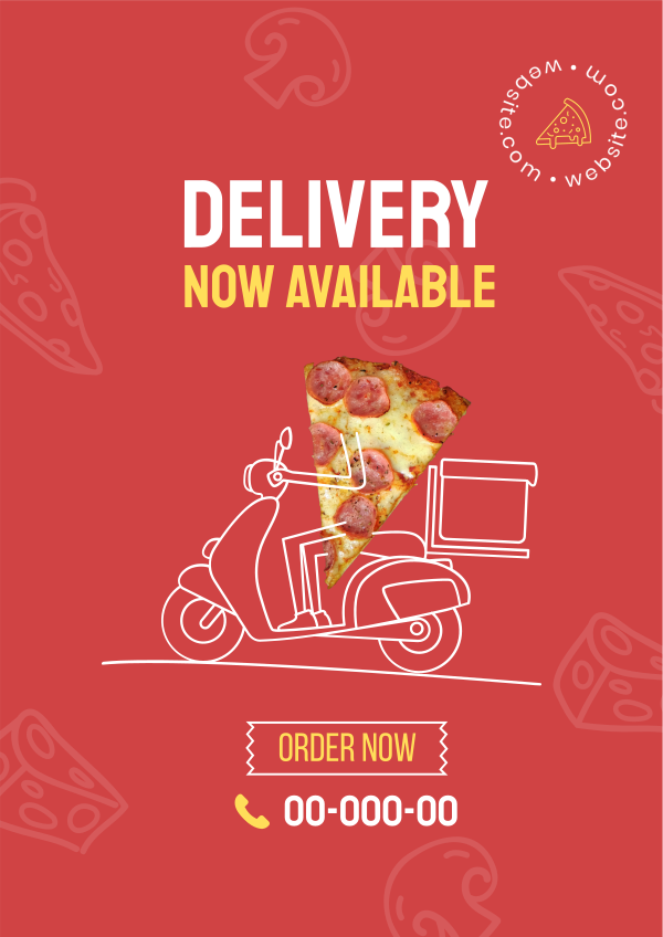 Pizza Delivery Flyer Design Image Preview