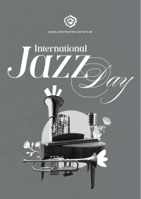 Modern International Jazz Day Poster Image Preview