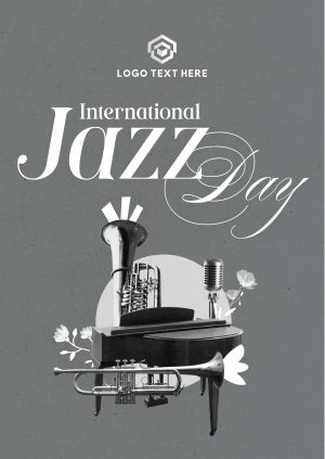 Modern International Jazz Day Poster Image Preview