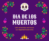 Floral Dia De Los Muertos Facebook post Image Preview