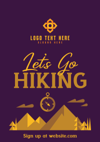 Mountain Hiking Trail Poster Design