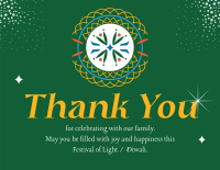 Diwali Wish Thank You Card Design