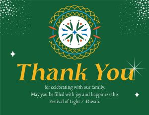 Diwali Wish Thank You Card Image Preview
