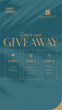 Elegant Giveaway Steps Facebook Story Design