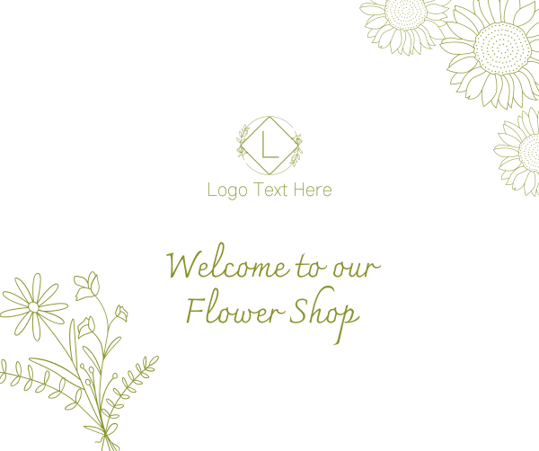 Minimalist Flower Shop Facebook Post Design Image Preview