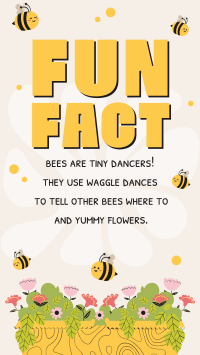 Bee Day Fun Fact TikTok video Image Preview