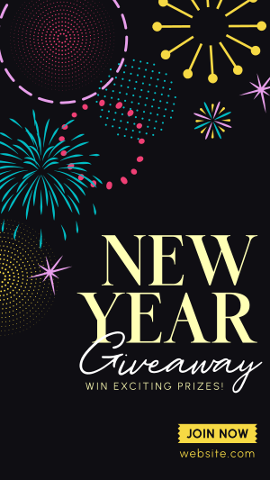 Circle Swirl New Year Giveaway Facebook story Image Preview