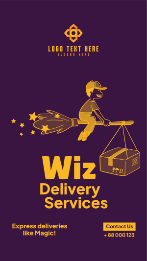 Wiz delivery services Facebook story Image Preview