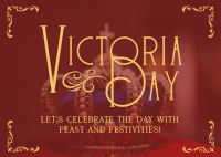 Victoria Day Celebration Elegant Postcard Image Preview