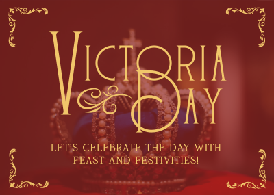 Victoria Day Celebration Elegant Postcard Image Preview