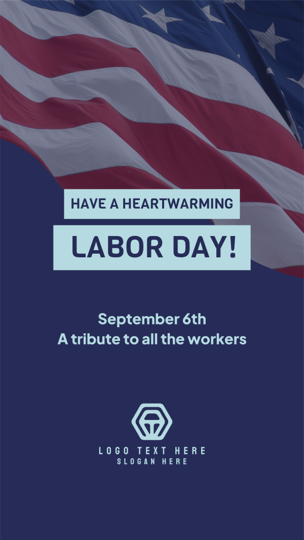 Labor Day Flag Facebook Story Design Image Preview