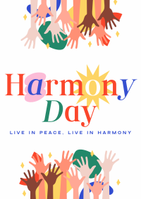 Simple Harmony Day Poster Design