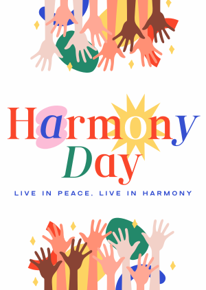 Simple Harmony Day Poster Image Preview
