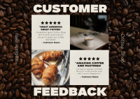 Modern Coffee Shop Feedback Postcard Design