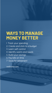 Ways to Manage Money Facebook Story Design