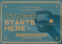 Geometric Fitness Gym Postcard Preview