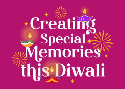 Diya Diwali Wishes Postcard Image Preview