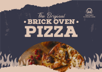 Brick Oven Pizza Postcard Image Preview