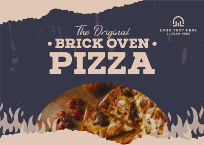Brick Oven Pizza Postcard Image Preview