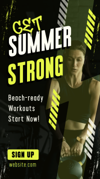 Summer Fitness Workout Instagram Story Design