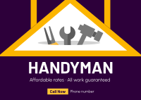 Expert Handyman Services Postcard Image Preview