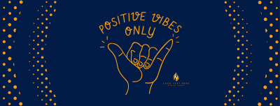 Positive Vibes Hand Sign Facebook cover Image Preview