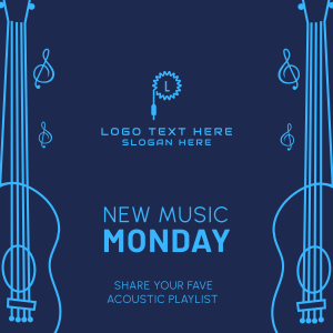 New Music Monday Guitar Vector Instagram post Image Preview