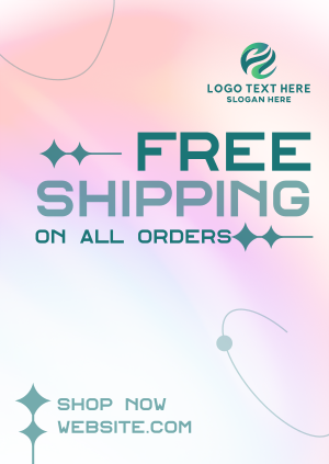 Minimal and Gradient Shipping Poster Image Preview