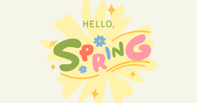 Playful Hello Spring Facebook ad Image Preview