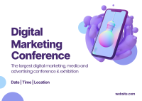 Digital Marketing Conference Postcard Design
